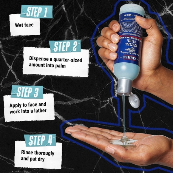 Kiehl's Facial Fuel Energizing Face Wash Gel Cleanser for Men - Picture 6 of 11